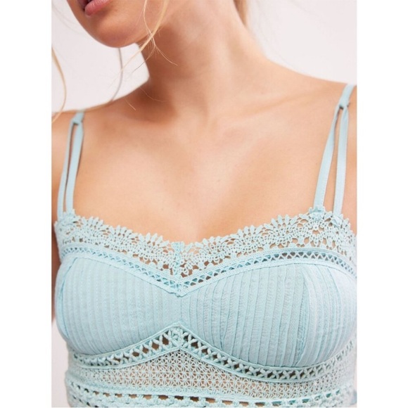 Free People Tallulah Bralette in Aqua-esque Blue Sizes SM & M $48 Retail NWT - Picture 8 of 12